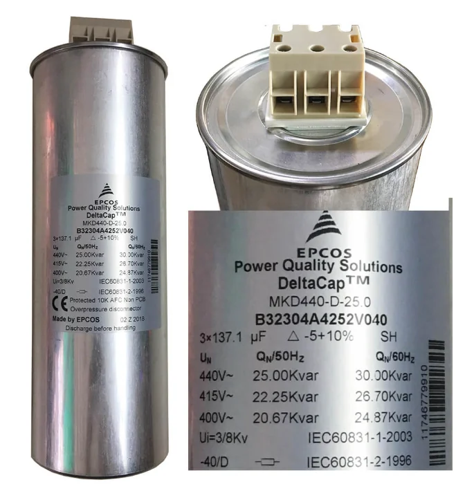 Tụ bù 25KVar, 440V, 50Hz