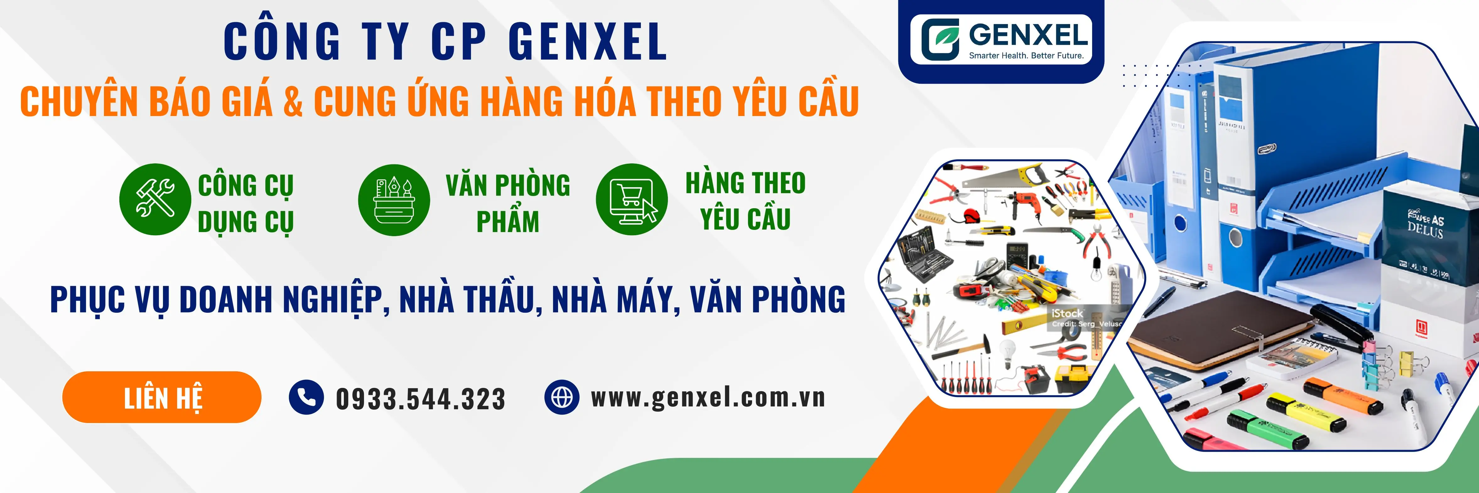 CÔNG TY CỔ PHẦN GENXEL | Chuyên cung cấp văn phòng phẩm, thiết bị cho trại